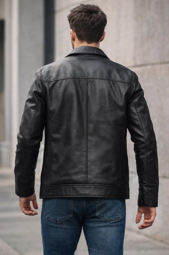 Jaqueta Couro Legítimo Chiareli Essential Black