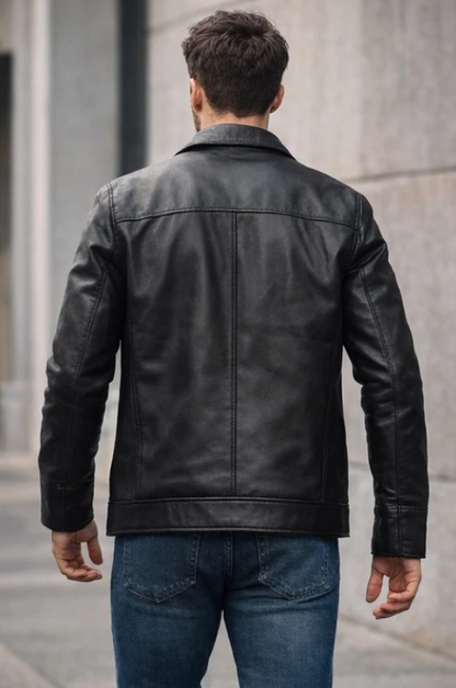 Jaqueta Couro Legítimo Chiareli Essential Black