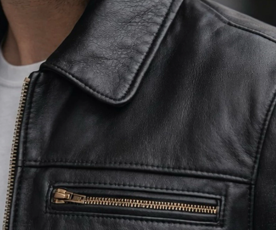 Jaqueta Couro Legítimo Chiareli Essential Black